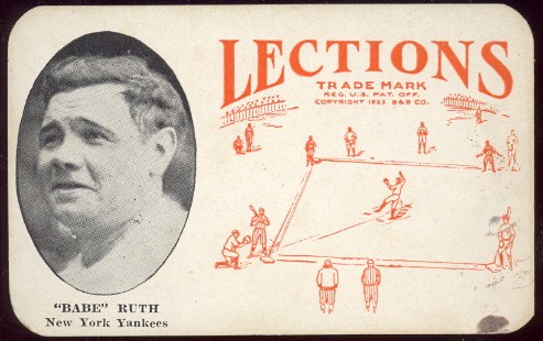 1923 Lections #8 Babe Ruth Baseball Card