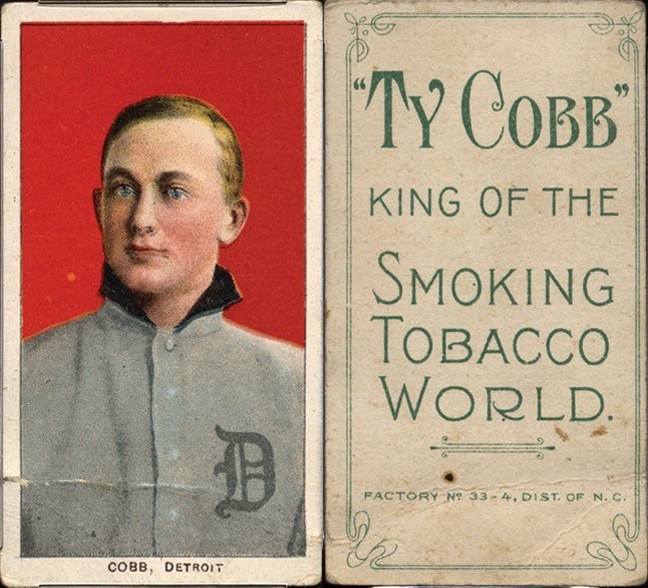 1909-11 T206 Ty Cobb baseball card Ty Cobb back