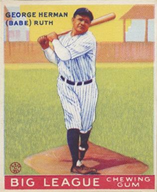 1933 Goudey #144 Babe Ruth baseball card