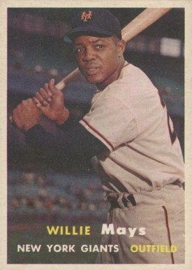 1957 Topps #10 Willie Mays baseball card