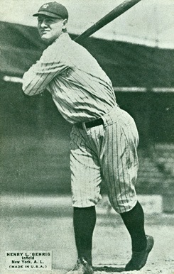 1925 Exhibits #37 Lou Gehrig rookie card