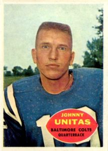 1960 Topps #1 Johnny Unitas football card