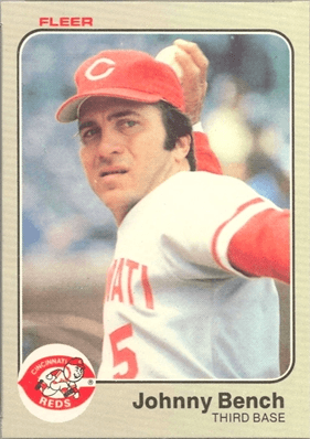 Johnny Bench  Johnny bench, Baseball cards, Cincinnati reds baseball