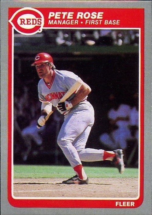 1985 Fleer #550 Pete Rose baseball card