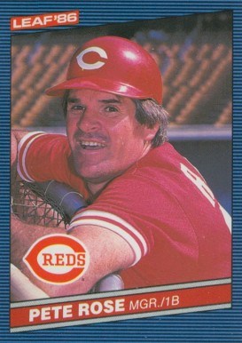 1986 Leaf #53 Pete Rose baseball card