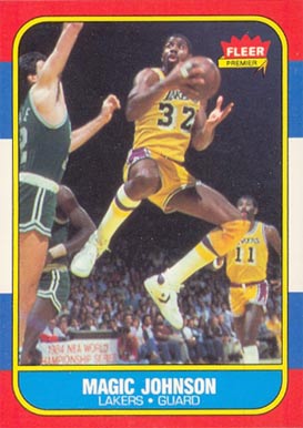 1986 Fleer #53 Magic Johnson Basketball Card