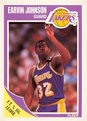 1989 Fleer #77 Magic Johnson Basketball Card
