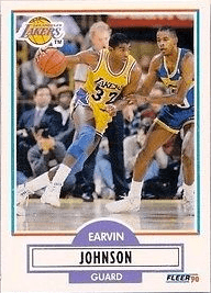 1990 Fleer #93 Magic Johnson Basketball Card
