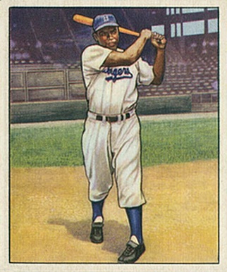 1950 Bowman #22 Jackie Robinson Baseball Card