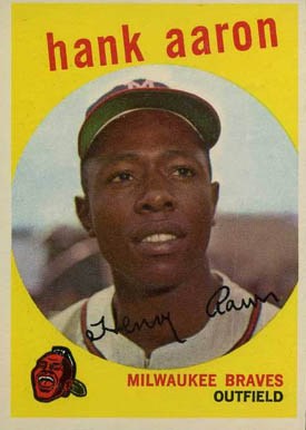 1959 Topps #380 Hank Aaron Baseball Card