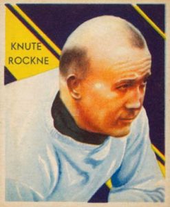 1935 National Chicle Knute Rockne Football Card