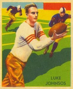 1948 Leaf Steve Van Buren Rookie Card (Green jersey and blue socks)