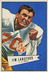 1952 Bowman Large Jim Lansford Rookie Card