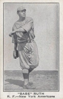 1921 American Caramel #94 Babe Ruth Baseball Card Name Shown As Babe Variation