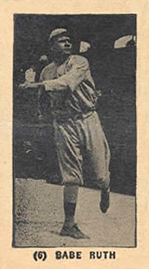 1927 York Caramels #6 Babe Ruth Baseball Card