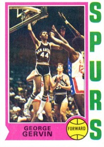 1974 Topps #196 George Gervin Rookie Card