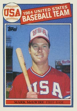 1985 Topps #401 Mark McGwire Rookie Card