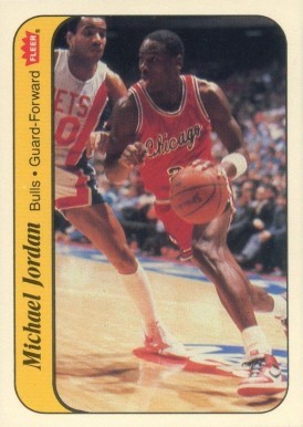 1986 Fleer Stickers #8 Michael Jordan Rookie Card