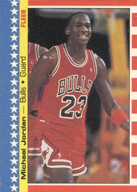 1987 Fleer Stickers #2 Michael Jordan Card