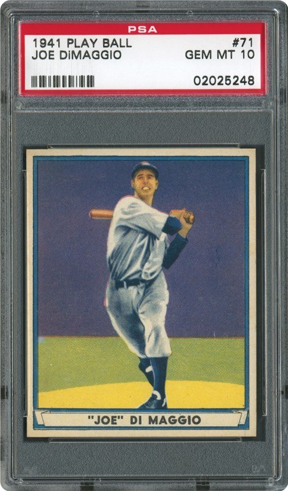  1941 Play Ball #41 Joe Dimaggio Baseball Card Graded PSA 10 Gem Mint Condition