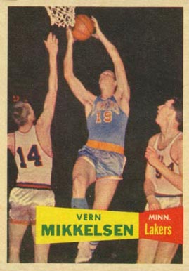 1957 Topps #28 Vern Mikkelsen Rookie Card