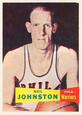 1957 Topps #3 Neil Johnston Basketball Card