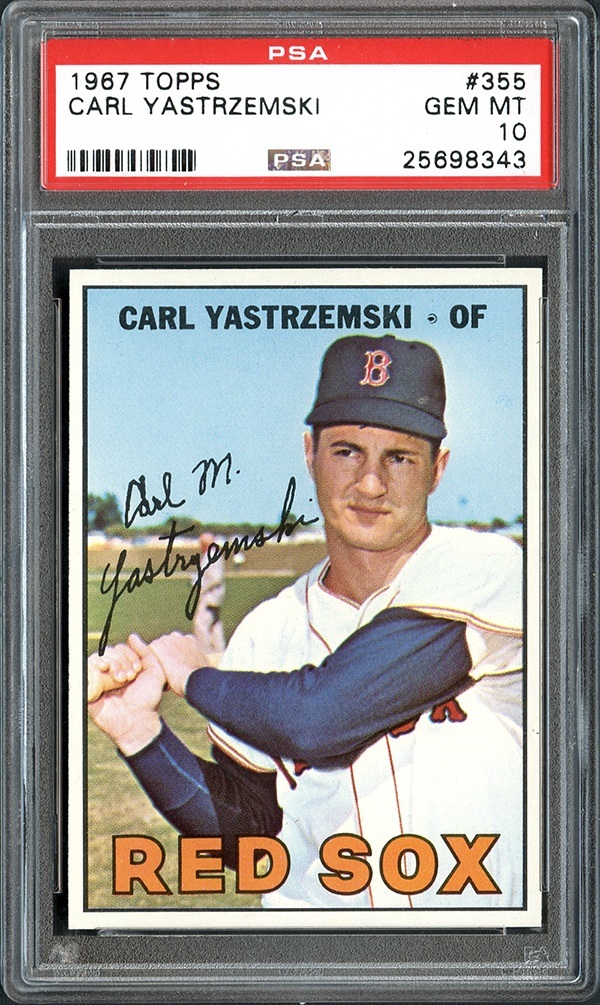 1967 Topps #355 Carl Yastrzemski Baseball Card Graded PSA 10 Gem Mint Condition