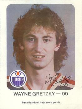 1981 Red Rooster Edmonton Oilers Police #9 Wayne Gretzky Hockey Card