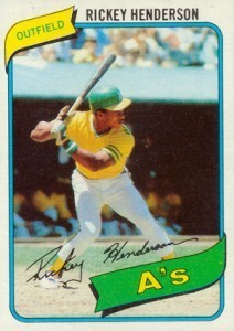 1980 Topps #482 Rickey Henderson Rookie Card