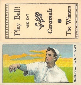 1909 Nadja Caramel Christy Mathewson Baseball Card