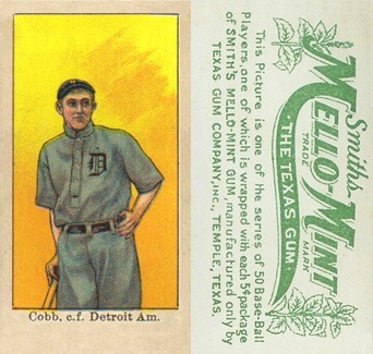 1910 Mello Mint Ty Cobb Baseball Card