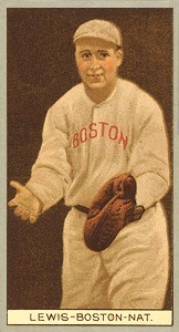 1912 T207 Brown Background Irving Lewis Baseball Card No Emblem On Sleeve