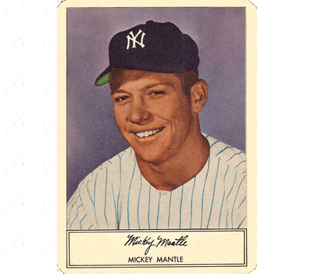 1953 Stahl-Meyer Franks Mickey Mantle Baseball Card