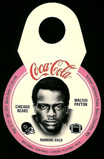 1976 Coke Bear Discs Walter Payton Football Card