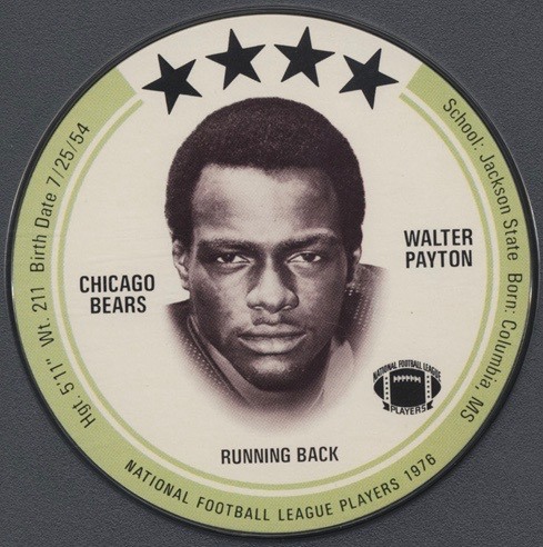 1976 Saga Discs Walter Payton Card