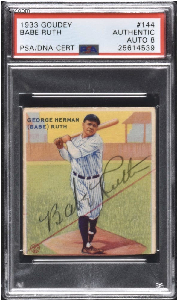 How Much Is An Autographed Babe Ruth Baseball Card Worth BaseBall Wall