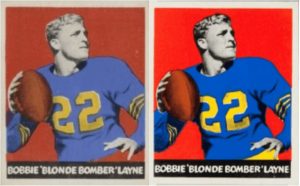 1948 Leaf Bobbie Layne Rookie Card