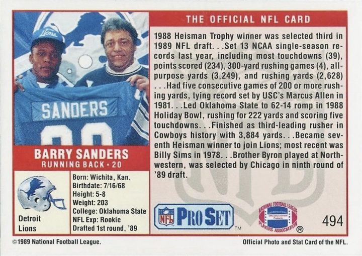 Barry Sanders Rookie Cards The Ultimate Collector’s Guide Old Sports