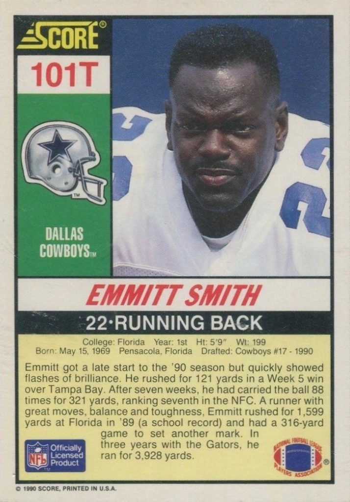 Emmitt Smith Rookie Card Worth