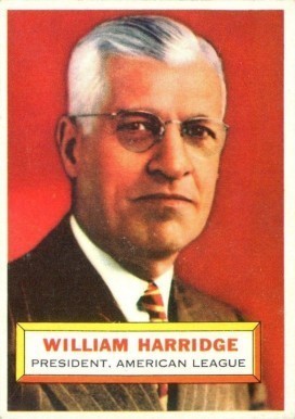 1956 Topps #1 William Harridge Baseball Card