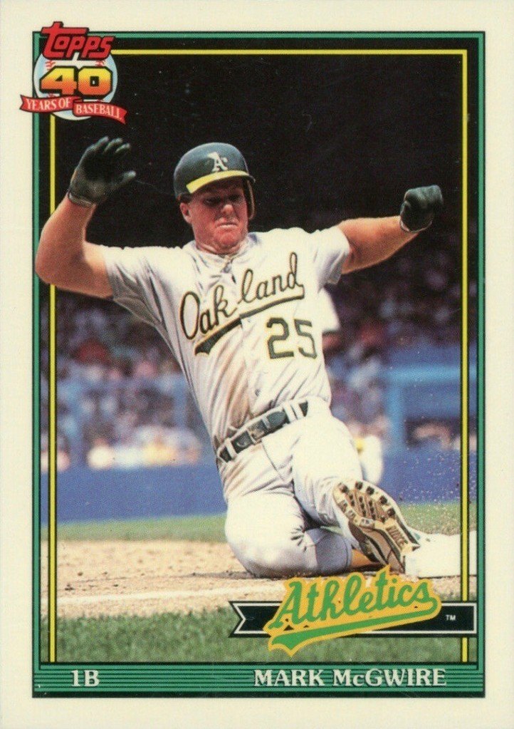 1991 Topps 270 Mark McGwire Baseball Card 722x1024 