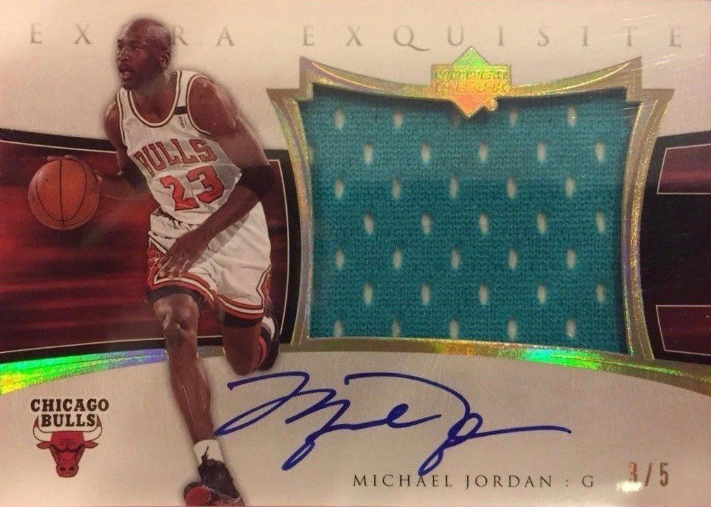 autographed michael jordan rookie card