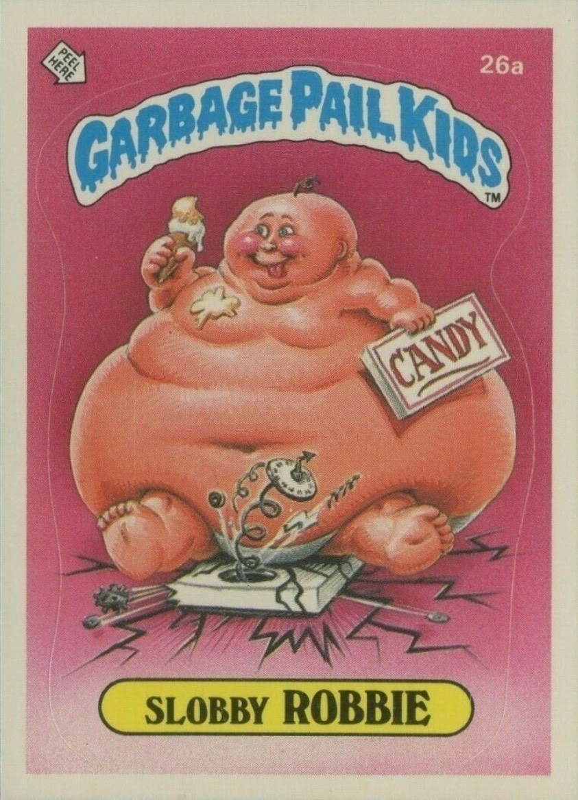 1985 Garbage Pail Kids Card 26a Slobby Robbie 