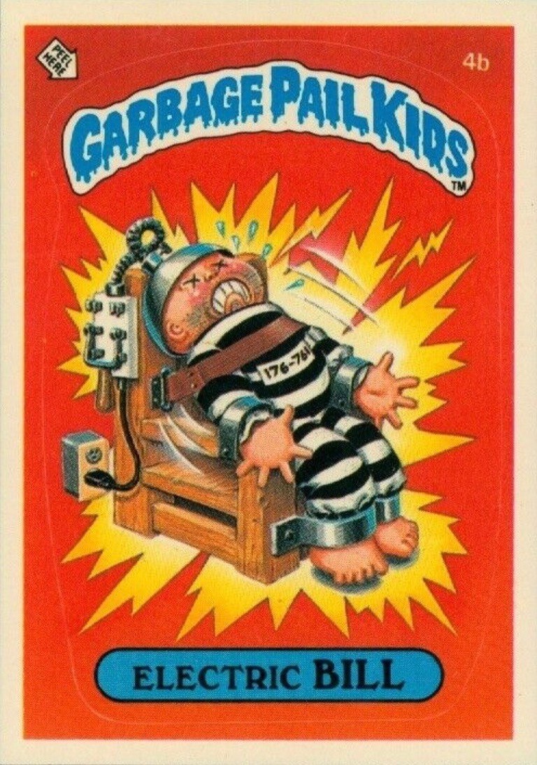 1985 Garbage Pail Kids Card 4b Electric Bill 768x1094 