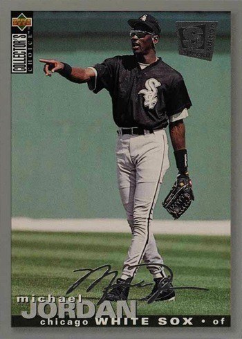 Sold at Auction: 1994 Upper Deck Collector's Choice Special Edition Michael  Jordan Rookie #238 Baseball Card (Silver Signature)