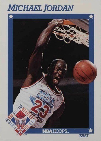 1990 Hoops Basketball Michael Jordan PSA 8 1990 NBA All Star Game Program  Insert