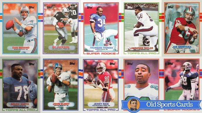 20 Most Valuable 1989 Topps Football Cards - Old Cards
