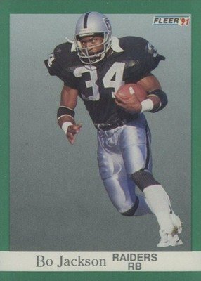 15 Most Valuable 1991 Fleer Football Cards Old Sports Cards   1991 Fleer 110 Bo Jackson Football Card 286x400 