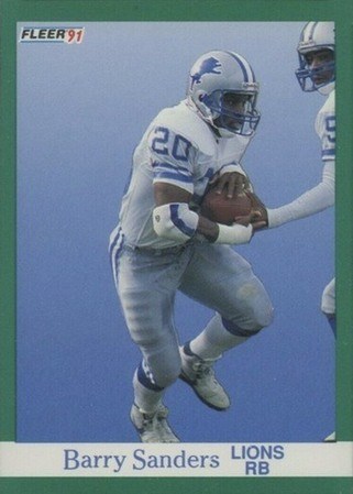 15 Most Valuable 1991 Fleer Football Cards Old Sports Cards   1991 Fleer 247 Barry Sanders Football Card 321x450 