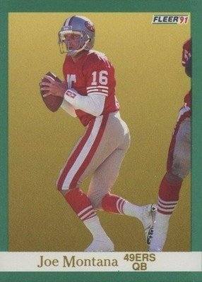 15 Most Valuable 1991 Fleer Football Cards Old Sports Cards   1991 Fleer 360 Joe Montana Football Card 286x400 